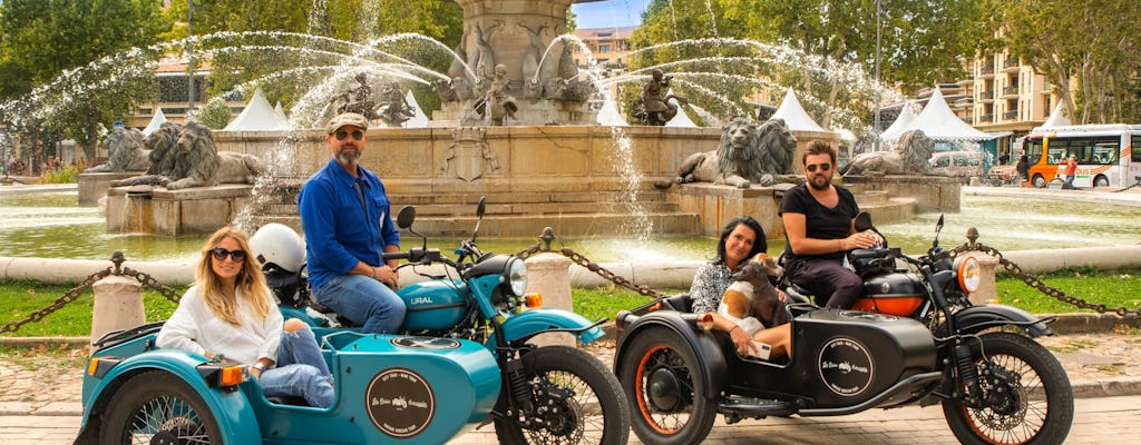 Wycieczka retro z wózkiem bocznym po Aix-en-Provence