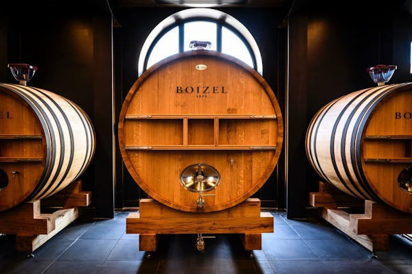 Führung durch das Champagnerhaus Boizel mit Verkostung des Weins „Millésime“.