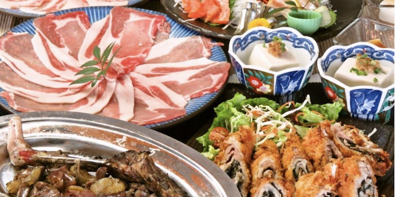 Hühnchen und Soba-Nudeln mit All-you-can-drink-Abendessen in Tokio