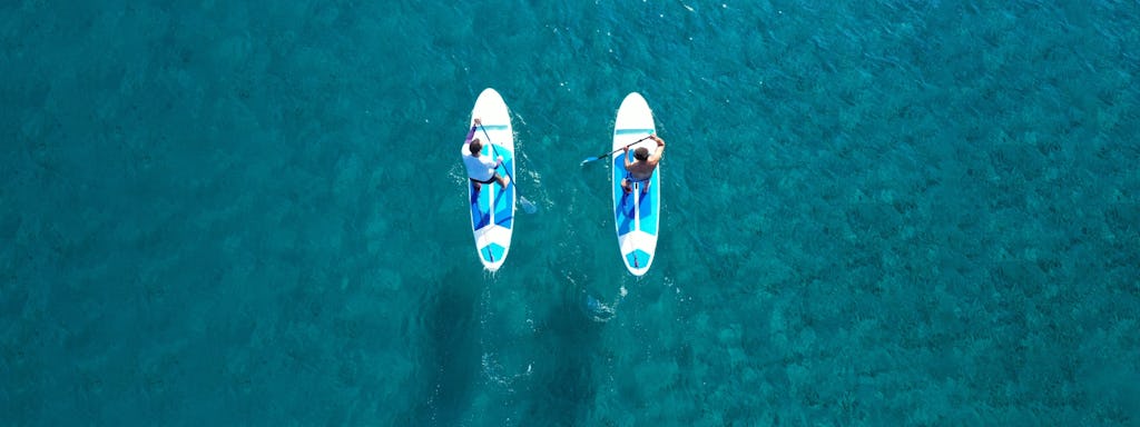 Experiencia de stand-up paddle en la bahía de Taormina