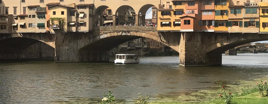 Crucero en barco eléctrico por Arno con experiencia gastronómica toscana en Florencia