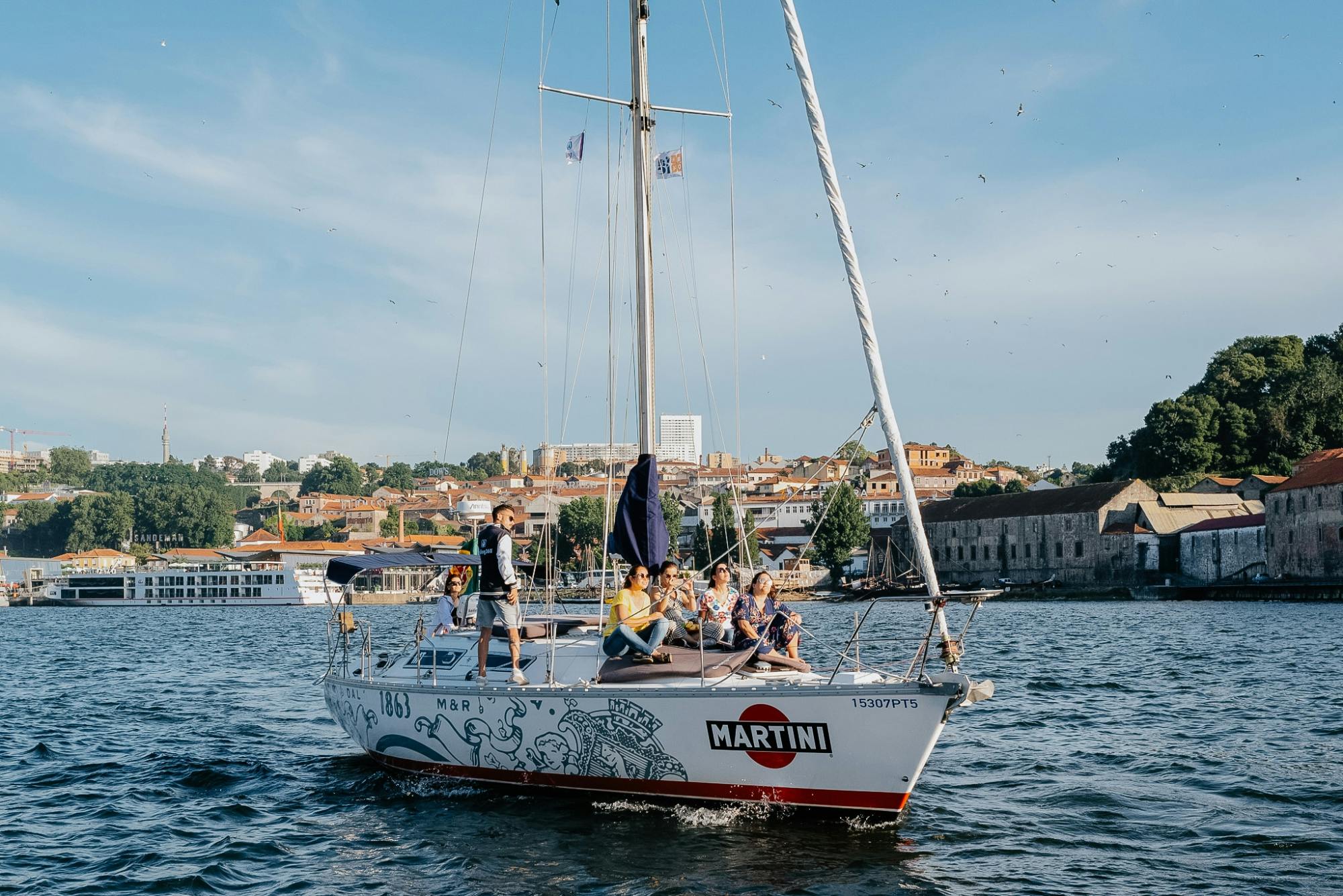 Sailboat cruise on the Douro river
