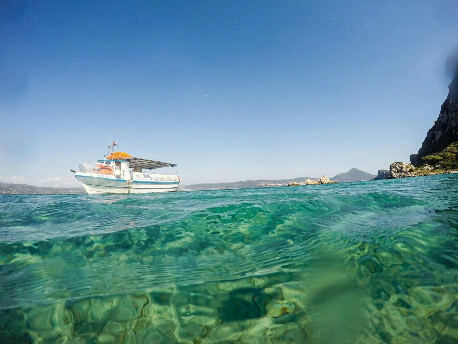 Mini crociera privata sull'isola di Sphaktiria e sulla baia di Navarino