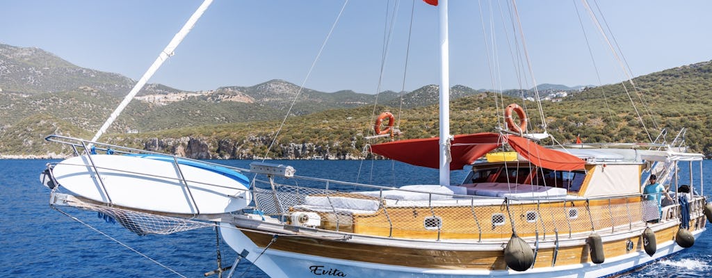 Private boat trip to Kas Islands with lunch onboard from Kas