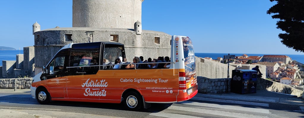 Panoramisch sightseeing in Dubrovnik met een cabrio-minibus