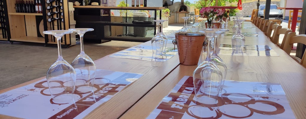 Crete food and wine-tasting with wine factory visit