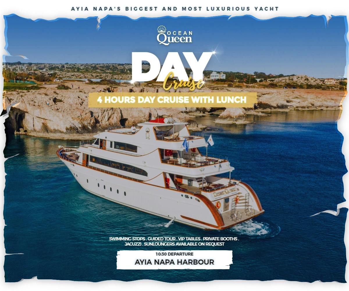 Crociera di mezza giornata di lusso Ocean Queen con pranzo ad Ayia Napa