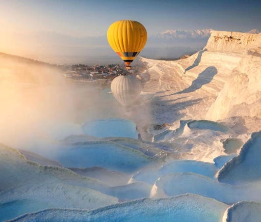Pamukkale Sunrise Hot Air Balloon Experience & Hierapolis Visit