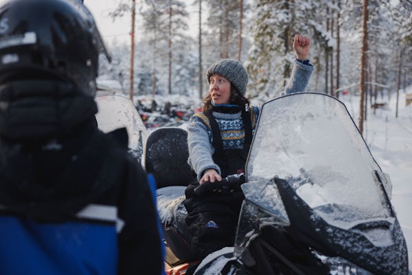 Safari en moto de nieve por el Círculo Polar Ártico