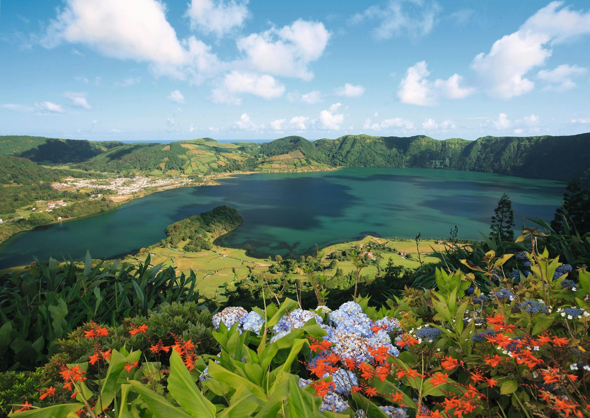 Plantation d&#39;ananas, Ribeira Grande, lacs et points de vue