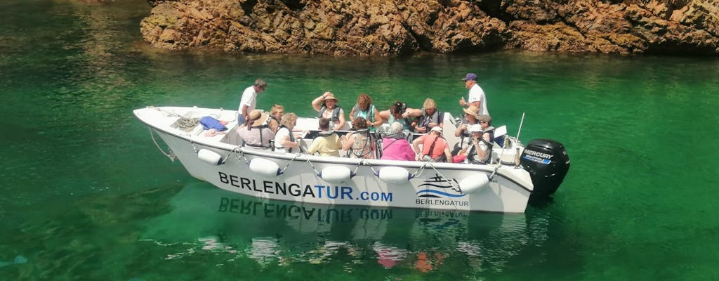 Excursión a la isla de Berlenga y paseo por sus cuevas en barco con fondo de cristal