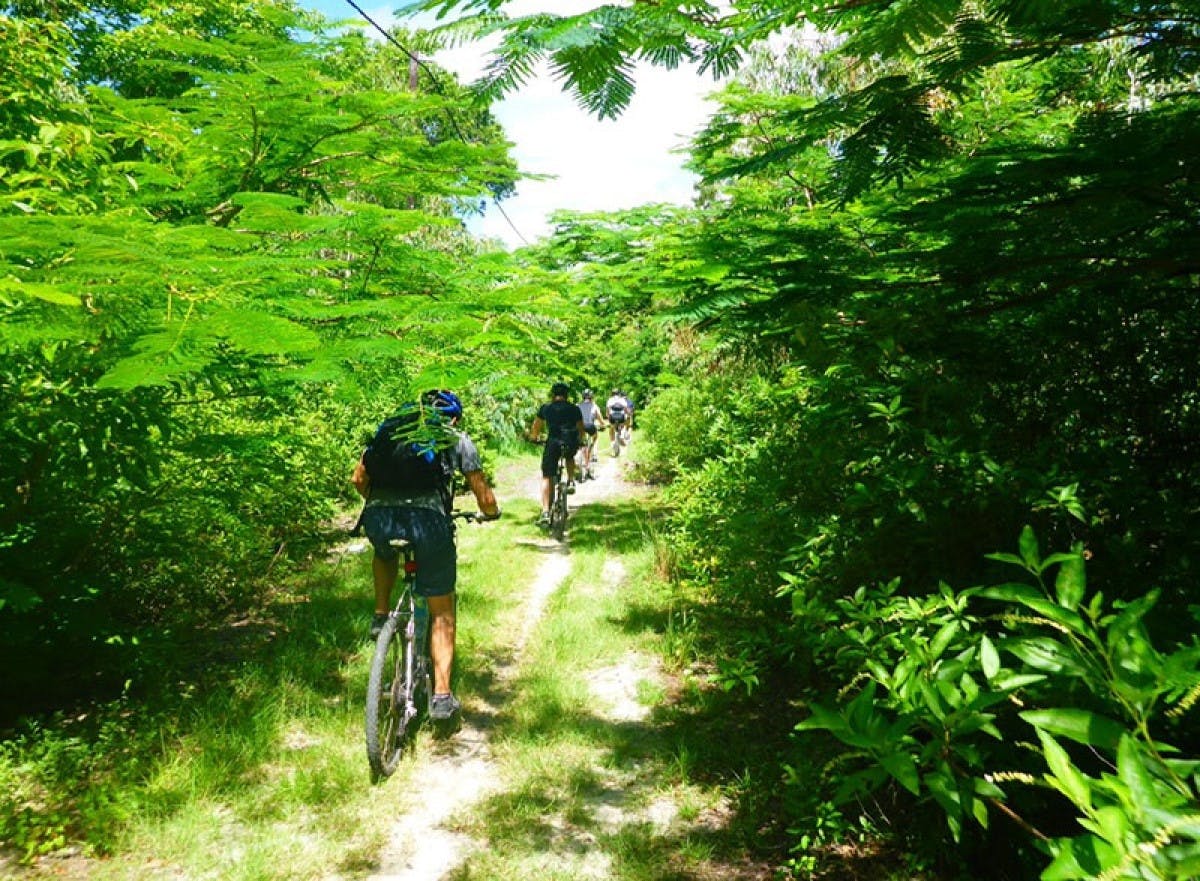 Mountainbiketocht Bras d'Eau en Roches Noires op Mauritius
