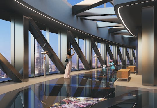 Billet combiné pour l'accès au sommet du Burj Khalifa et la promenade au bord de Sky Views