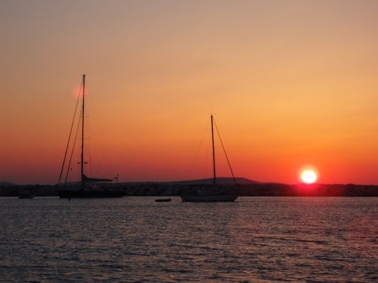 Delos and Rhenia islands sunset boat excursion with dinner