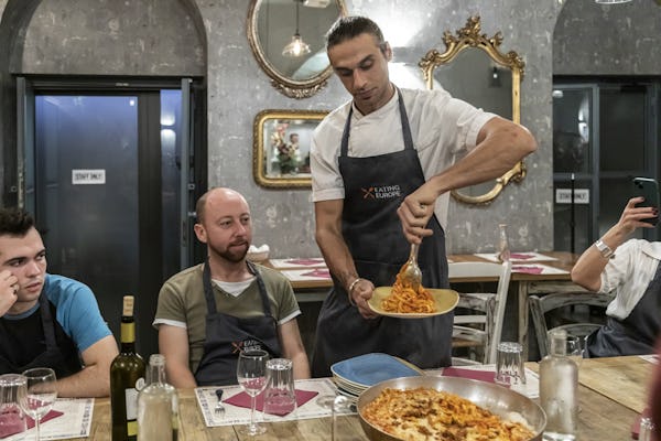Excursão gastronômica em Roma Trastevere com aula de preparação de massas