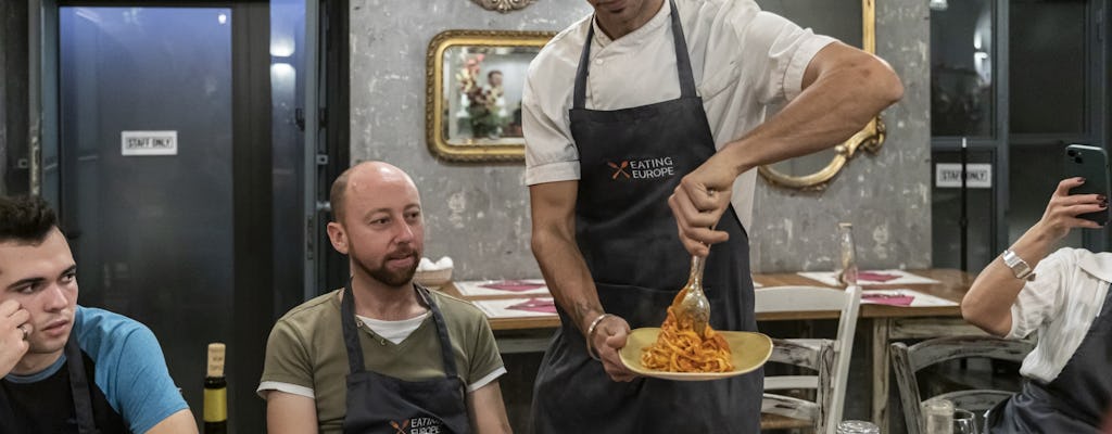 Rome Trastevere food tour with pasta-making class