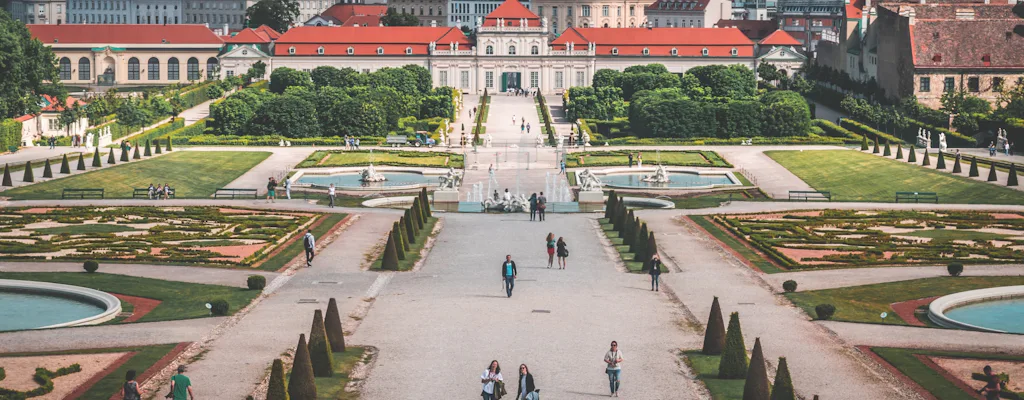 Vienna gardens and palace-style architecture on a one-hour local walking tour