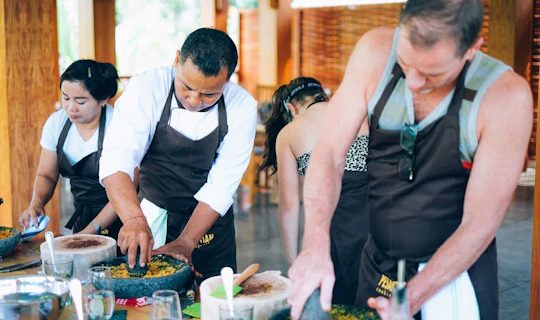 Balinese cooking class and village tour with rice terrace visit