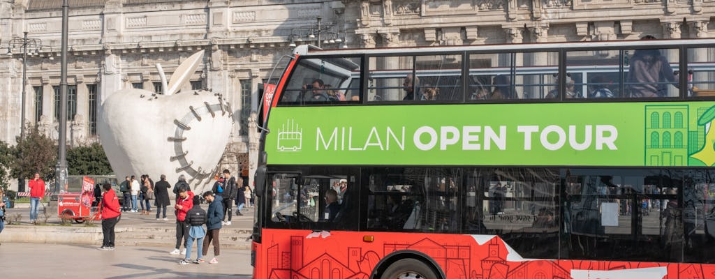 Bilhete Open Bus Milano 24 horas Hop-on Hop-off de 2 linhas