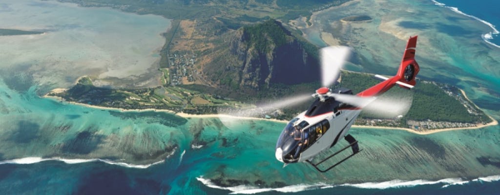 45-minute scenic helicopter flight in Mauritius
