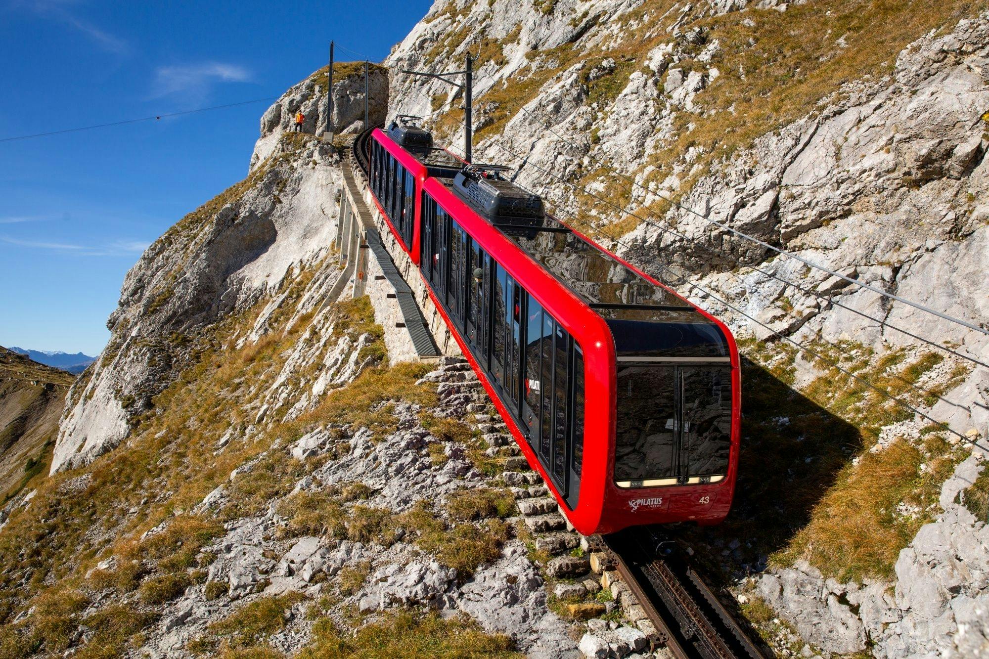 Mount Pilatus Train and Cable Car Ticket from Alpnachstad or Kriens