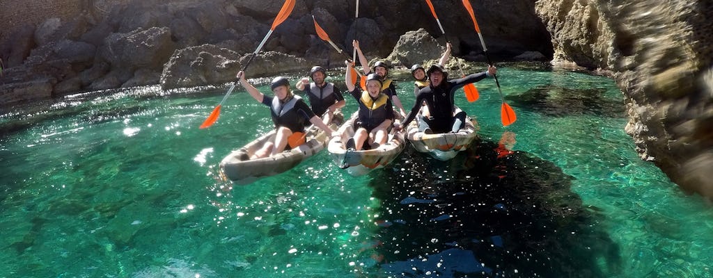 Multiavventura a Maiorca con kayak, salto dalla scogliera, snorkeling e altro ancora
