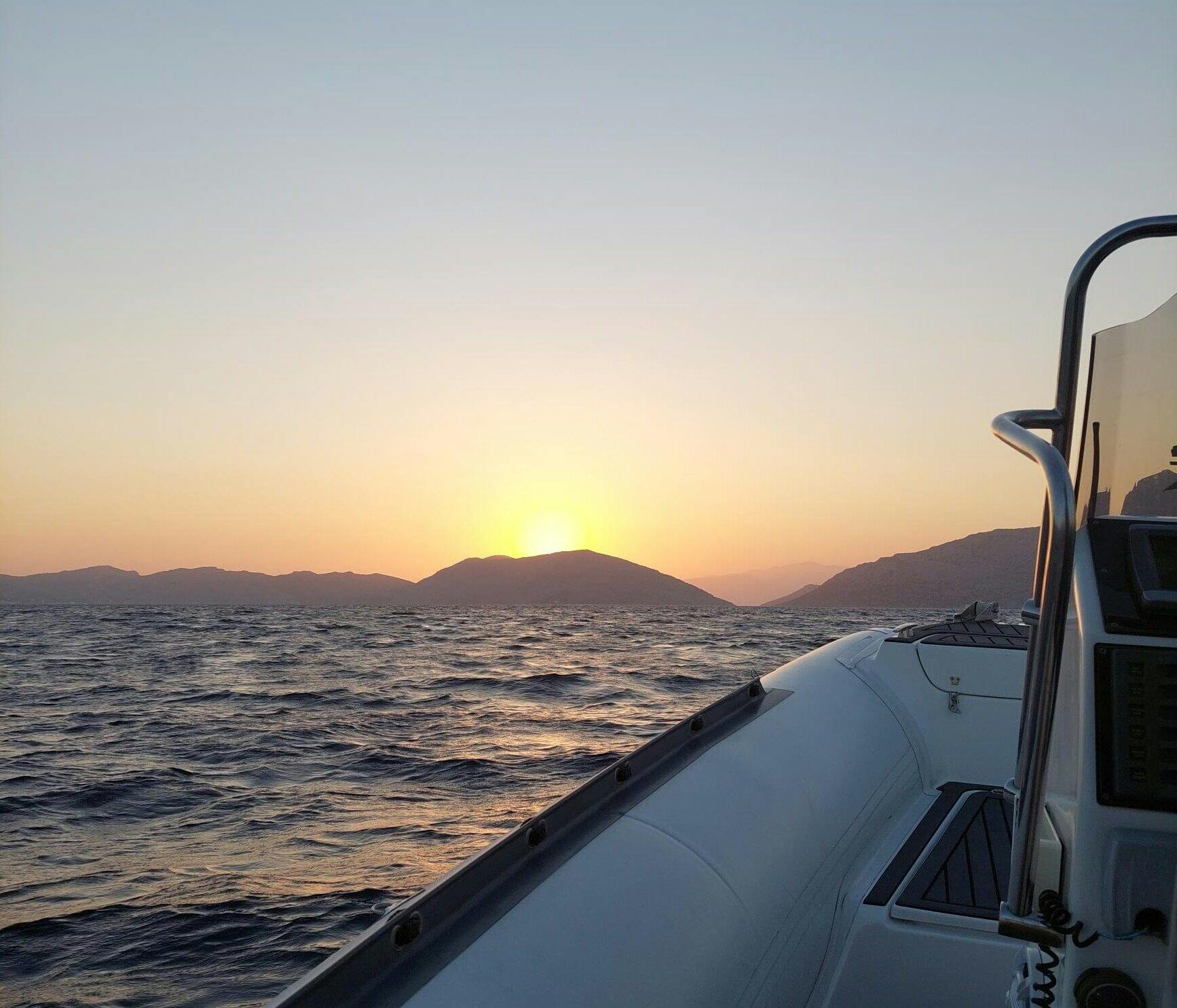 Sunset boat cruise in Symi Island