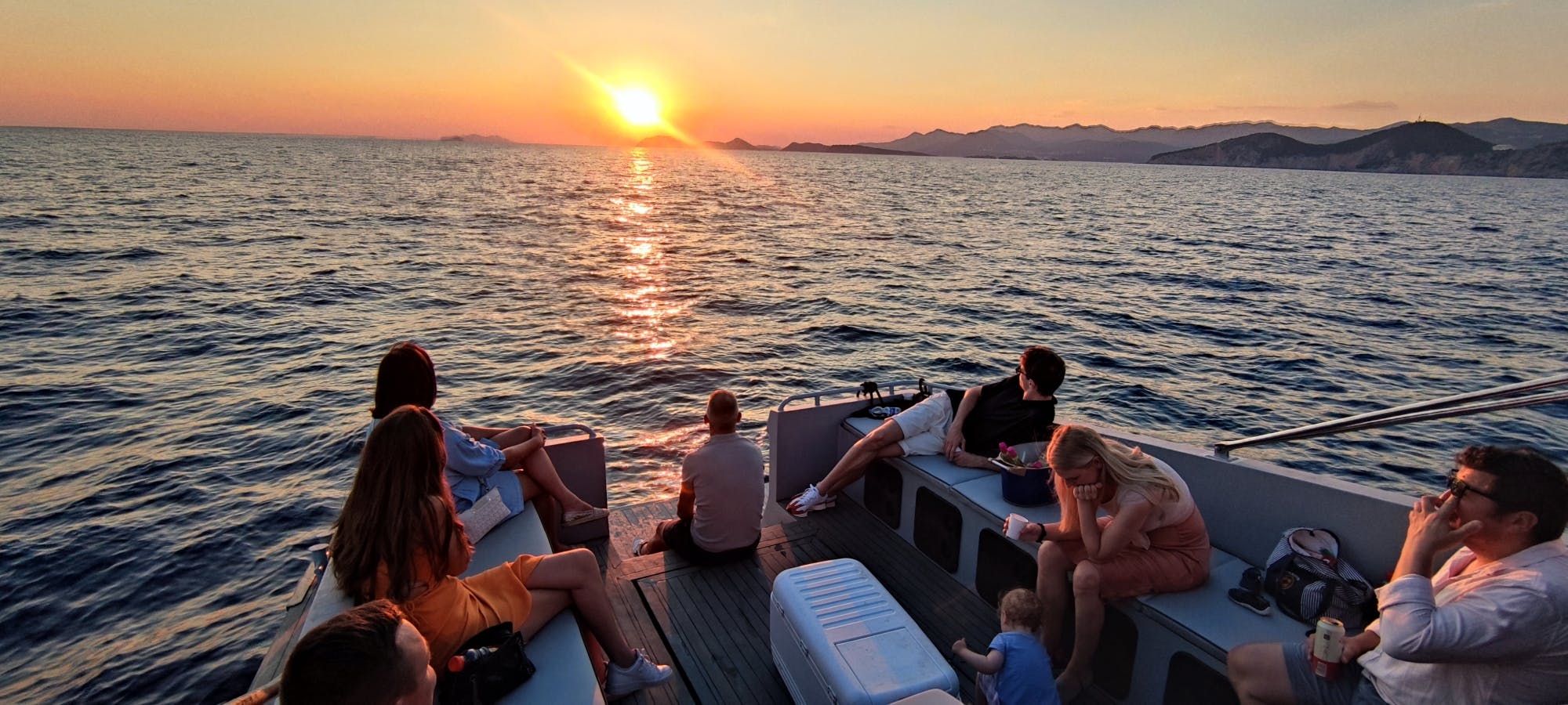 Golden hour sunset cruise from Dubrovnik