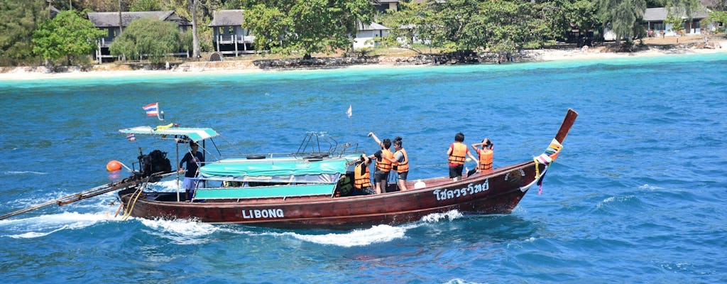 Wycieczka łodzią typu longtail na 4 wyspy i do Jaskini Szmaragdowej z Koh Lanta