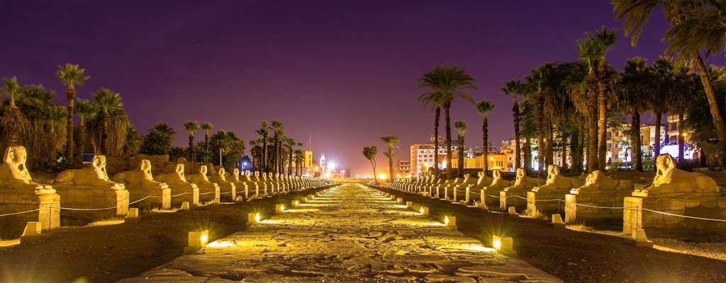 Excursão noturna pelos destaques de Luxor saindo de Hurghada