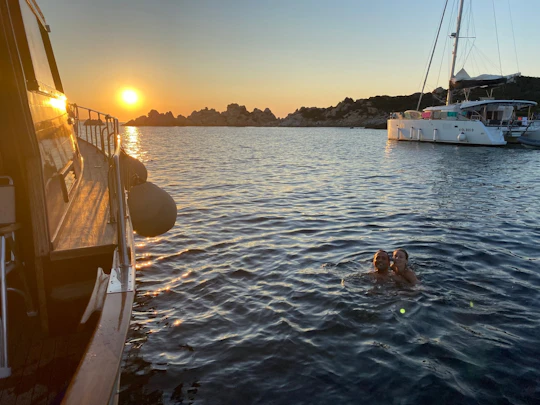 Maddalena Archipelago sunset cruise with dinner from Palau