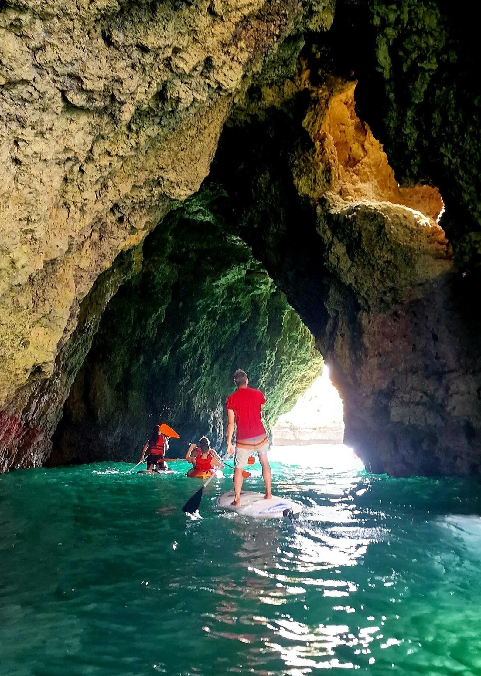 Caves & Cliffs by Stand Up Paddle with Transport