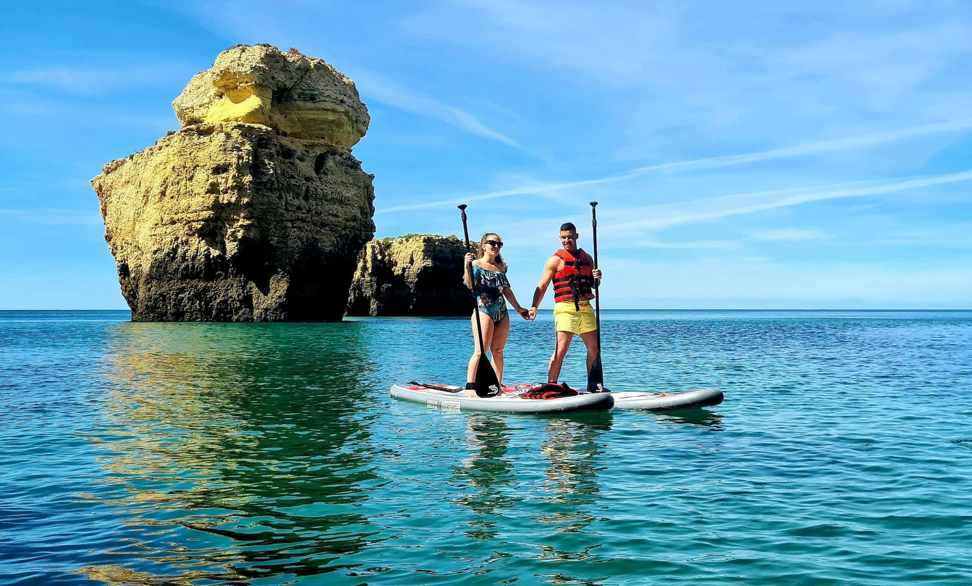 Caves & Cliffs by Stand Up Paddle with Transport