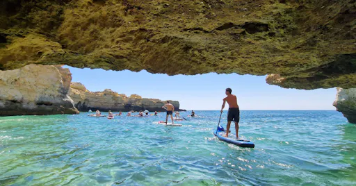 Caves & Cliffs by Stand Up Paddle with Transport