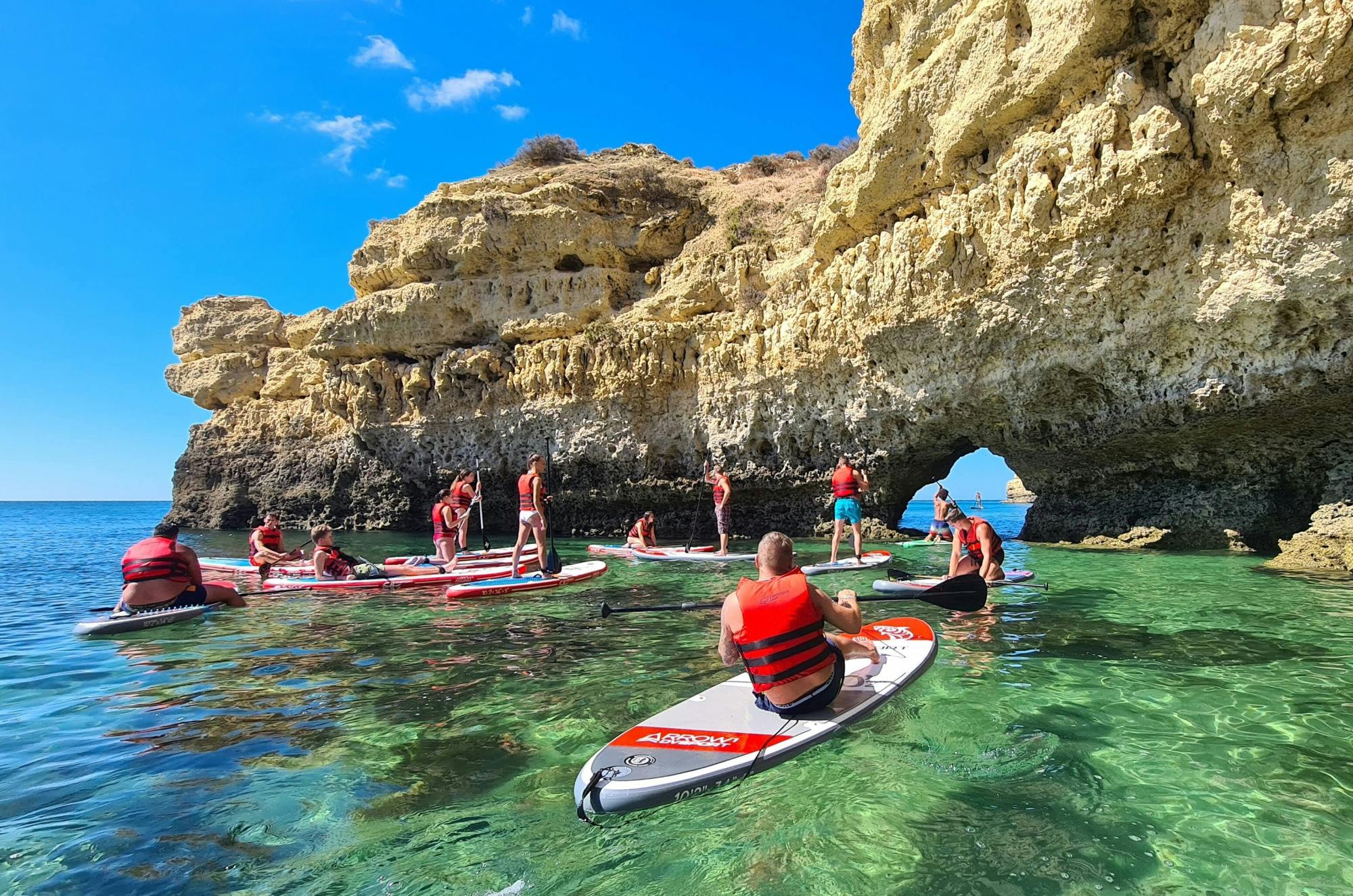 Caves & Cliffs by Stand Up Paddle with Transport