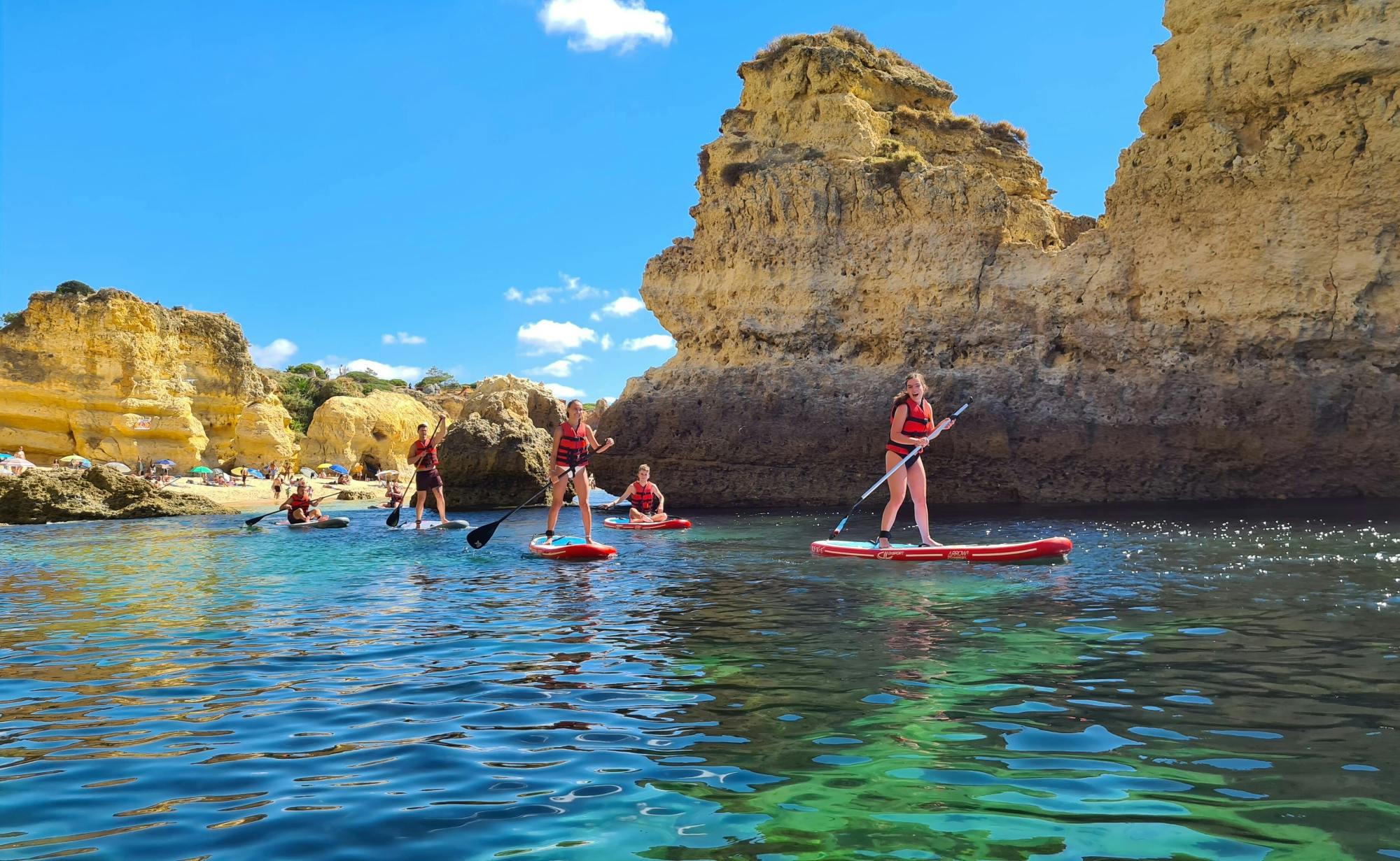 Caves & Cliffs by Stand Up Paddle with Transport