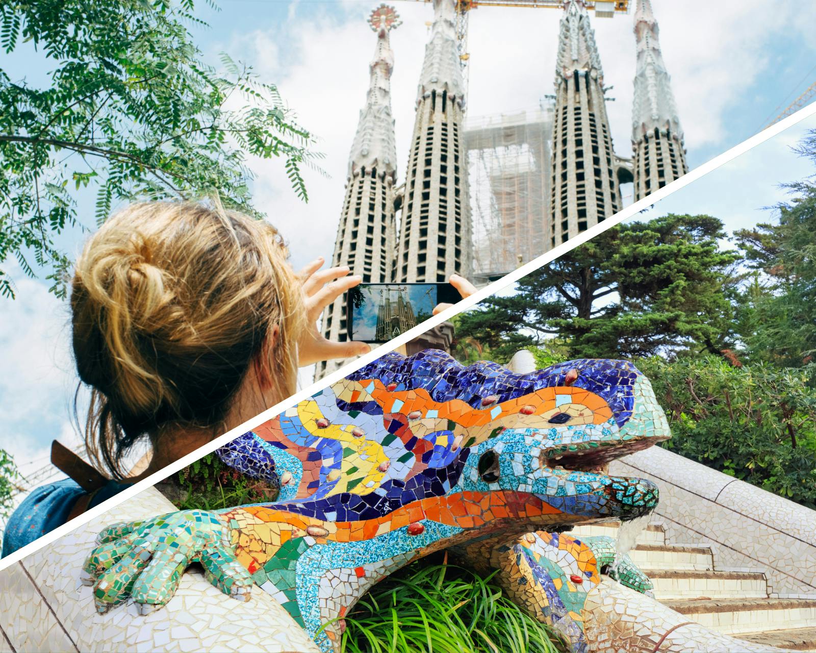 Wycieczka łączona w Barcelonie ze świątynią Sagrada Família i parkiem Güell