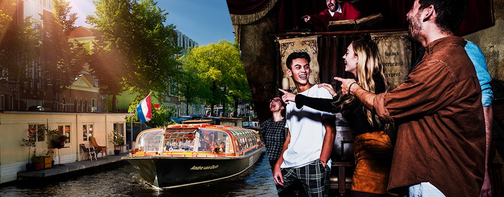 Amsterdam Dungeon entrance ticket and one-hour canal cruise