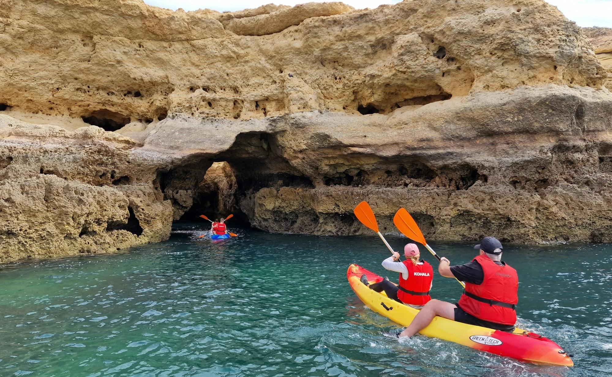 Two-hour Albufeira Kayak Experience with Transport