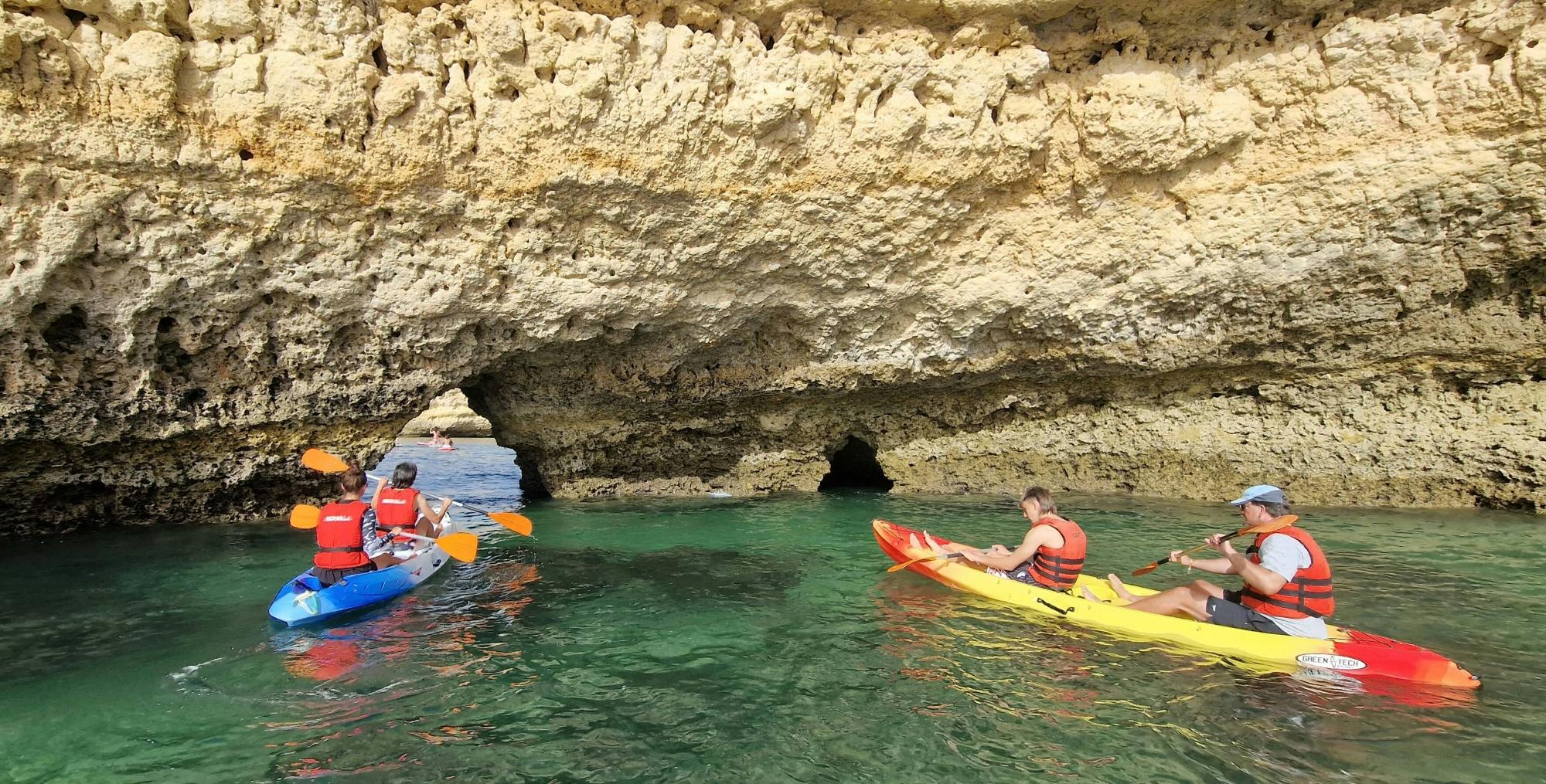 Two-hour Albufeira Kayak Experience with Transport