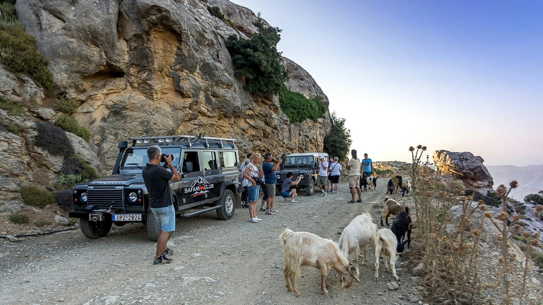 Mountains of Crete 4x4 Sunset Safari with Dinner