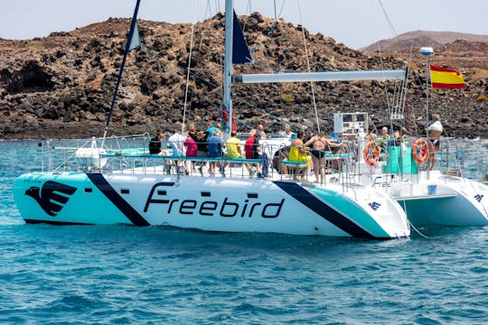 L'île de Lobos avec le catamaran Freebird