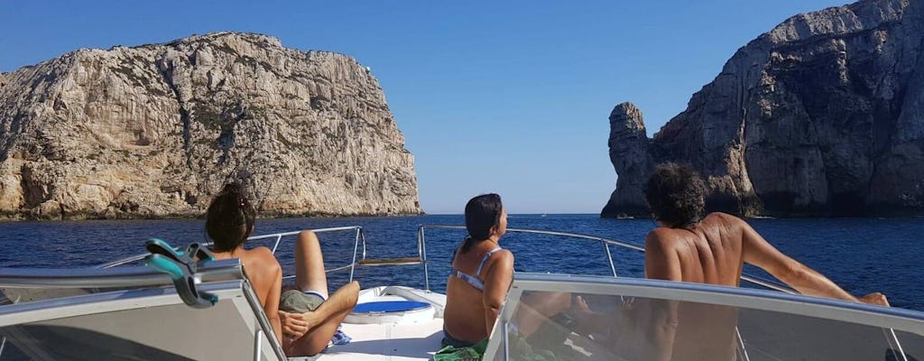 Escursione in barca di un'intera giornata lungo la costa di Alghero da Fertilia