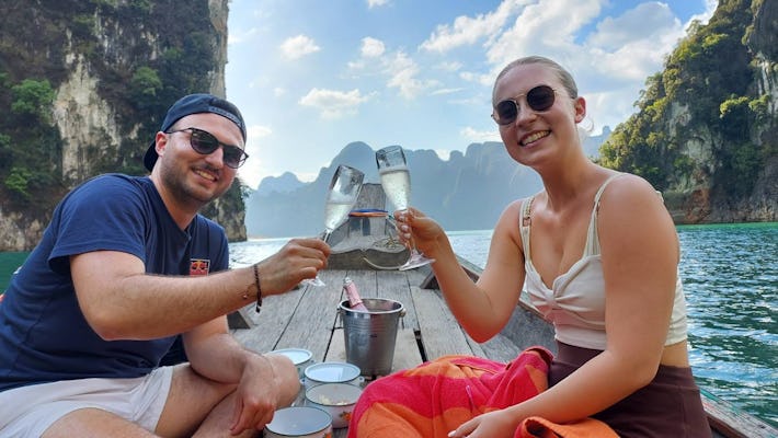 Crucero y safari por el lago Cheow Lan con comida y bebida.