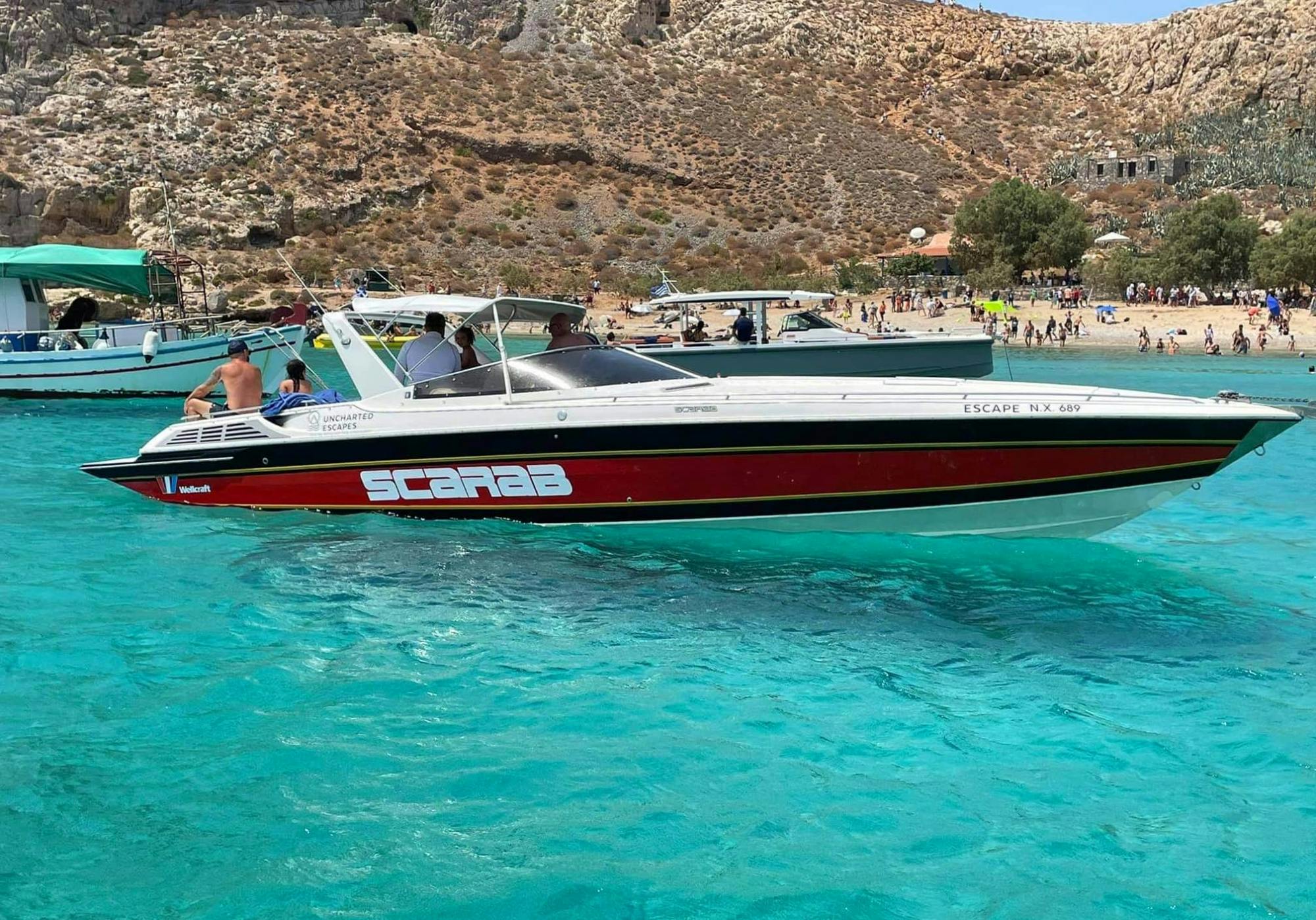 Half-day Menies Beach, Hironisia Bay & Theodorou Boat Cruise