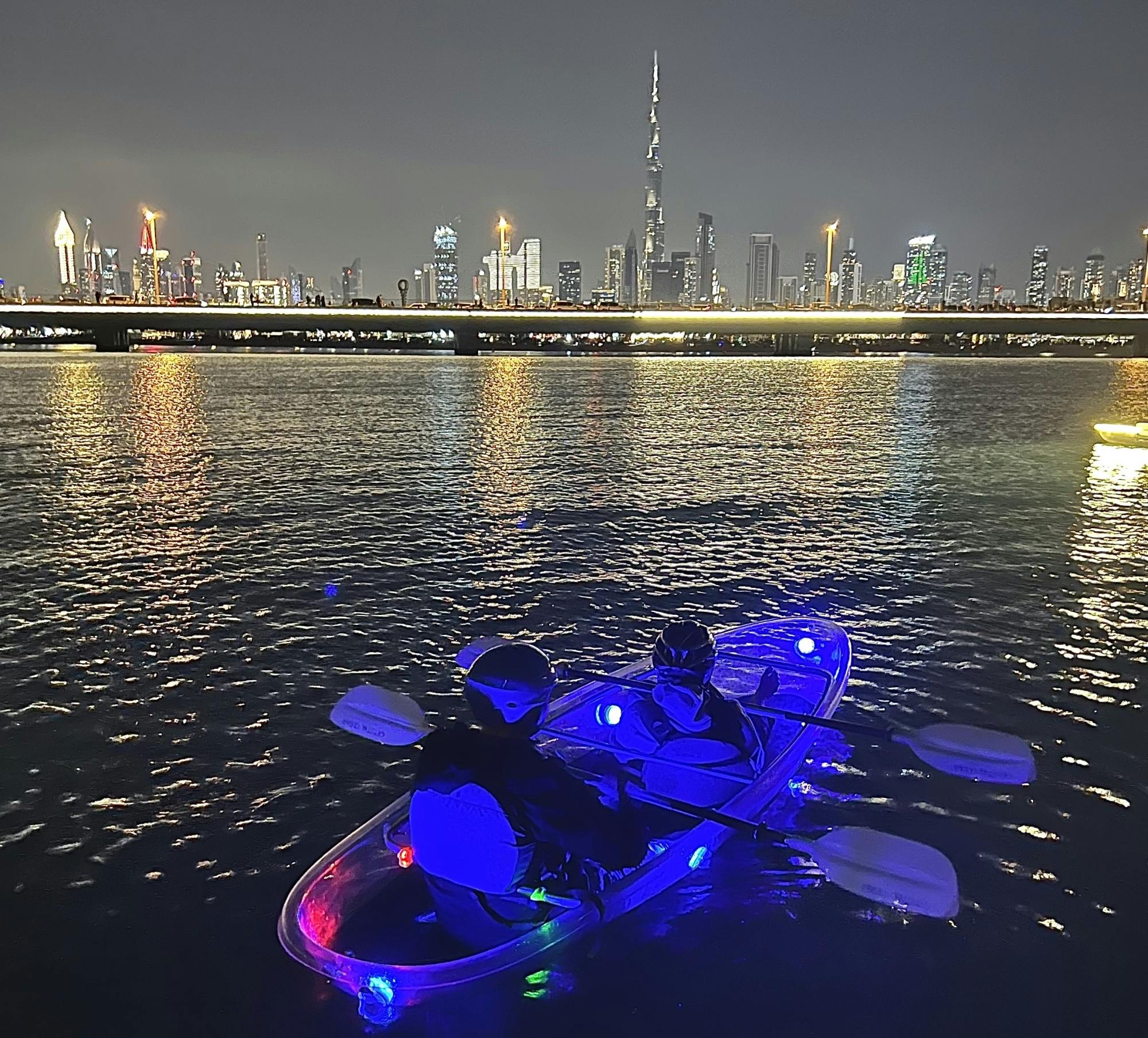 Night kayaking experience in Dubai