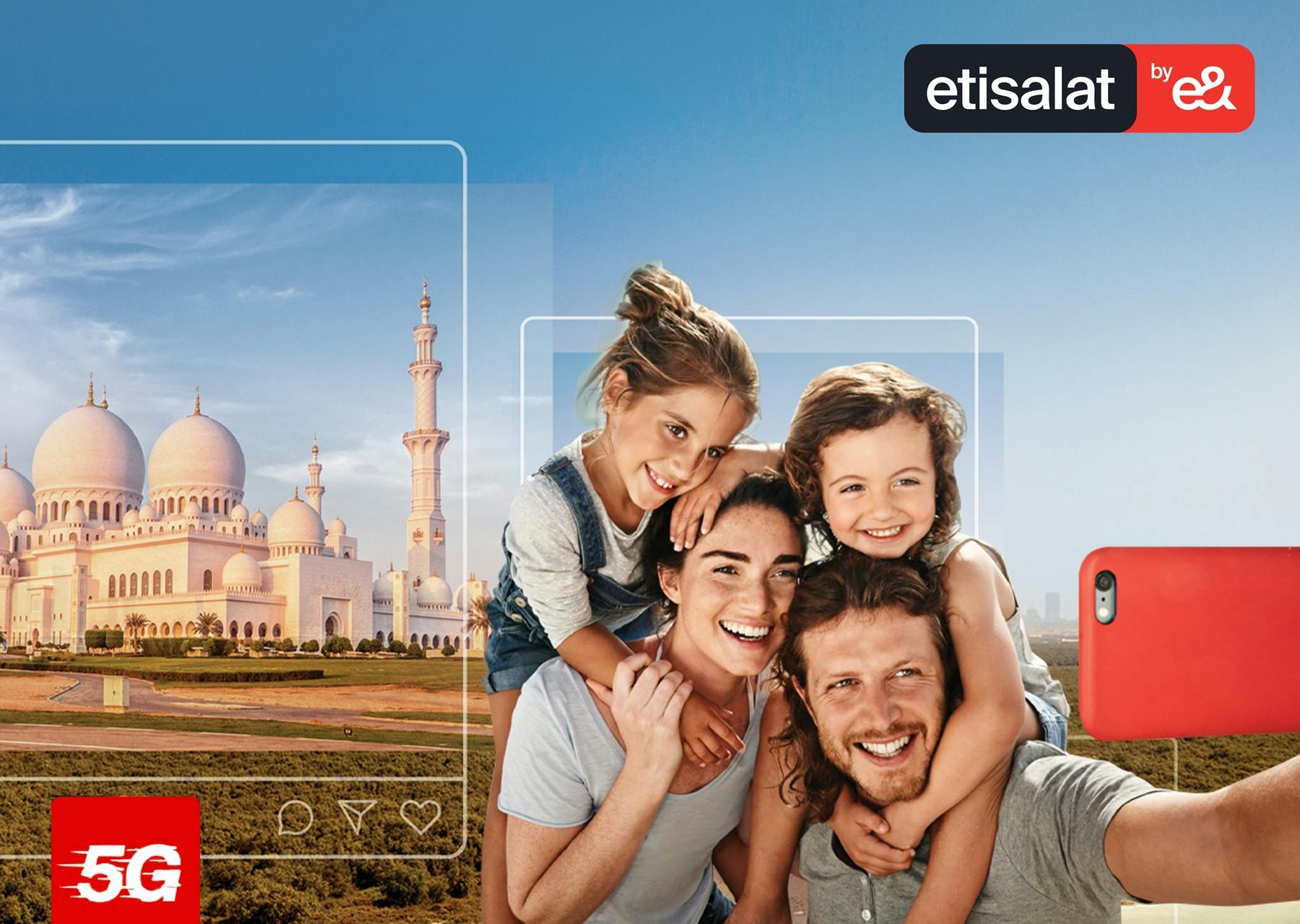 Tourist 5G-4G eSIM - Carta SIM per gli Emirati Arabi Uniti - Ritiro all'aeroporto di Sharjah