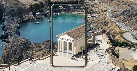 Lindos self-guided tour with AR, audio and 3D representations