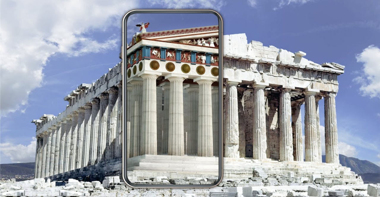 Acropolis self-guided tour with AR, audio and 3D representations