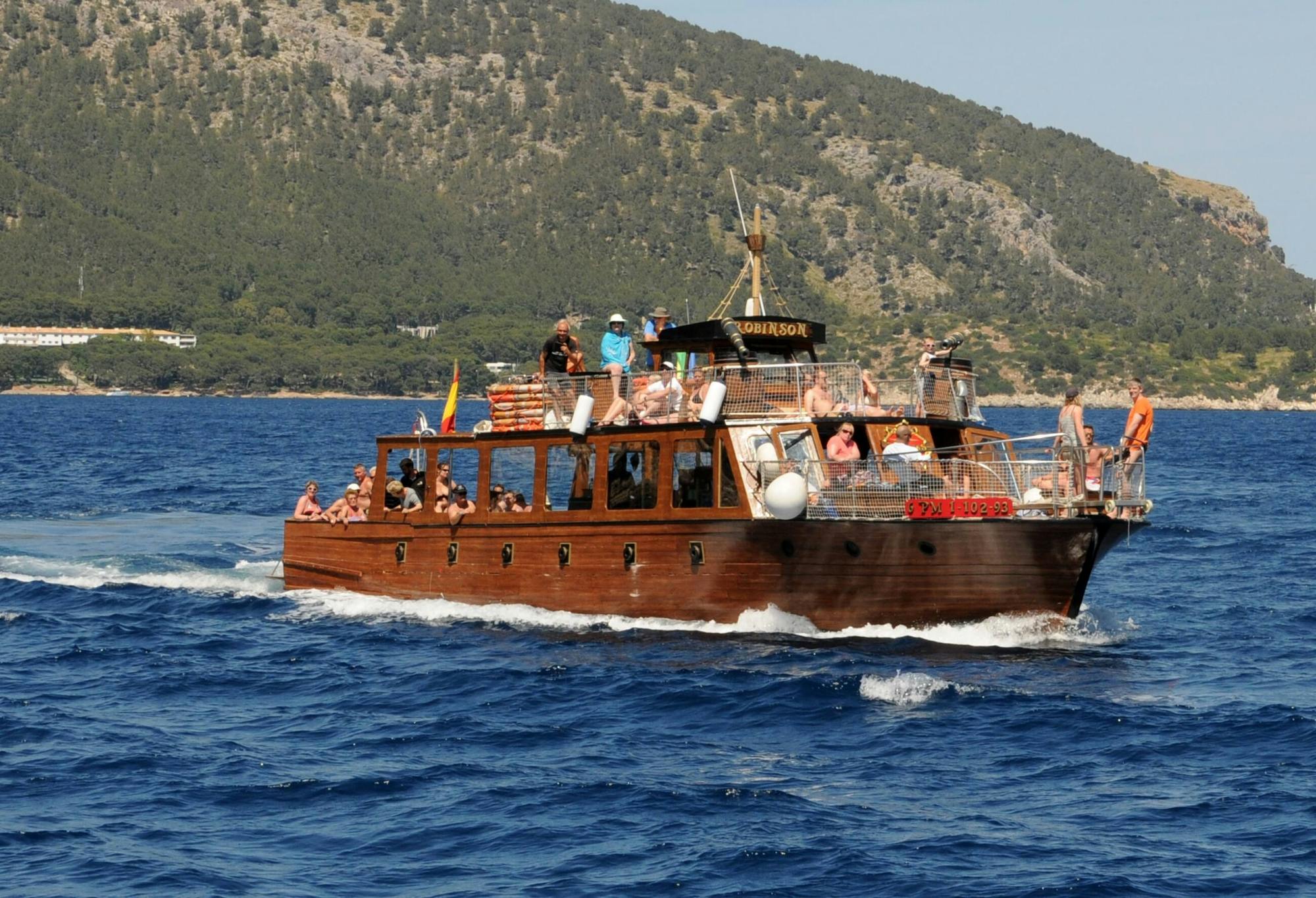 Robinson Adventure Boat Cruise With Transfer from the North of Majorca